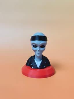 Rebel Biker Grey Alien Bust 3d model