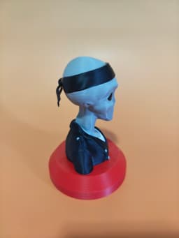 Rebel Biker Grey Alien Bust 3d model