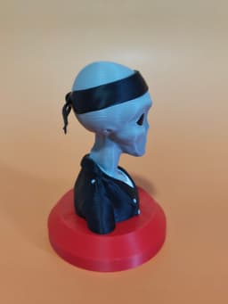 Rebel Biker Grey Alien Bust 3d model
