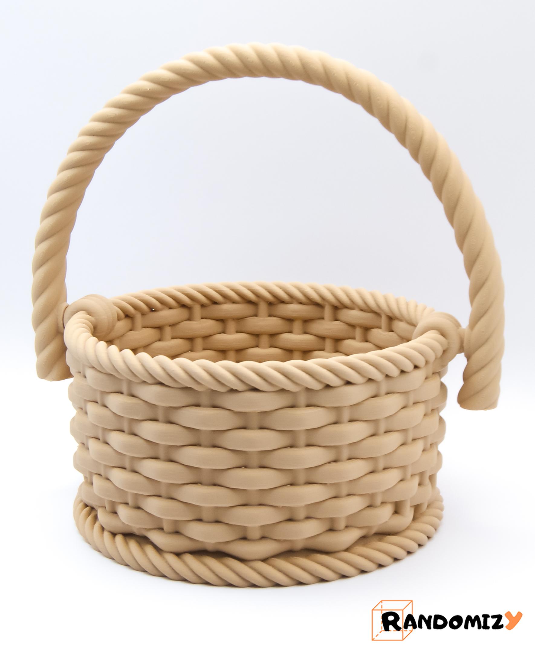 Woven Wicker Basket 3d model