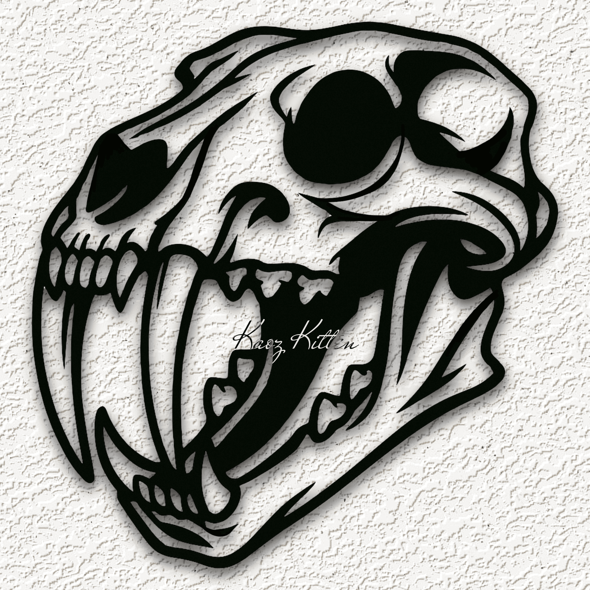 SABERTOOTH TIGER SKULL WALL ART HOME DECOR 3d model
