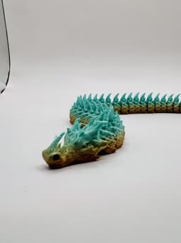 Sharphorn Articulated Flexi Dragon Toy 3d model