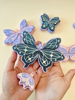 Pixie Wings Multi and Single Clicker Keychain Fidget Toy Bundle 3d model