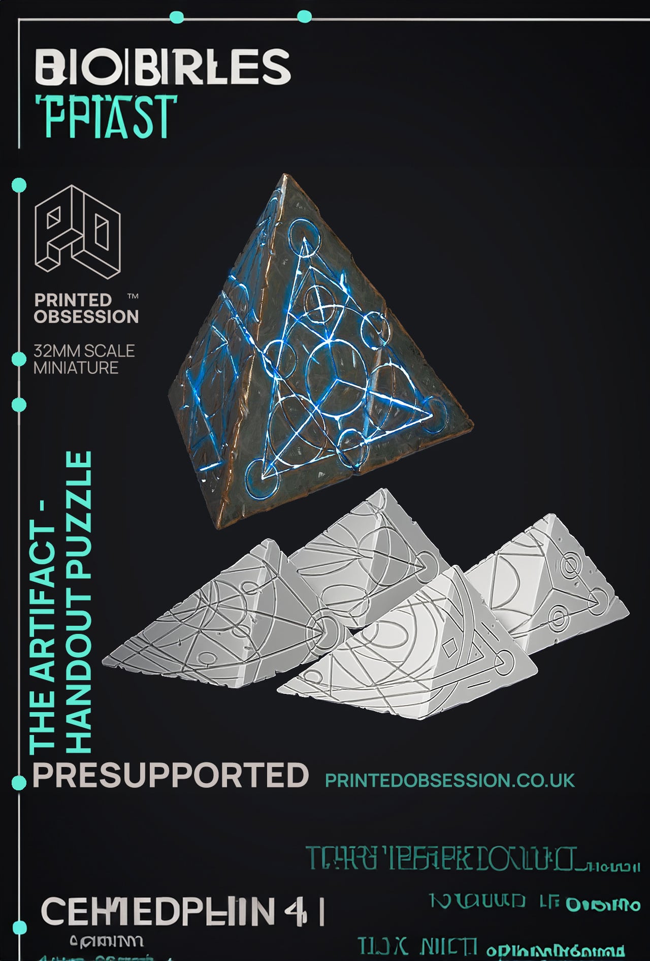The Artifact - Prop - The Wondering Desert - PRESUPPORTED - Illustrated and Stats - 32mm scale 3d model