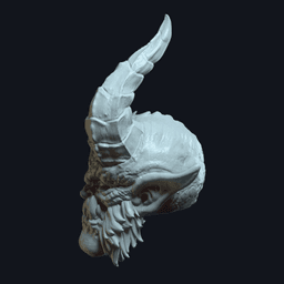 Demonv4 - Custom Action Figure Head 3d model