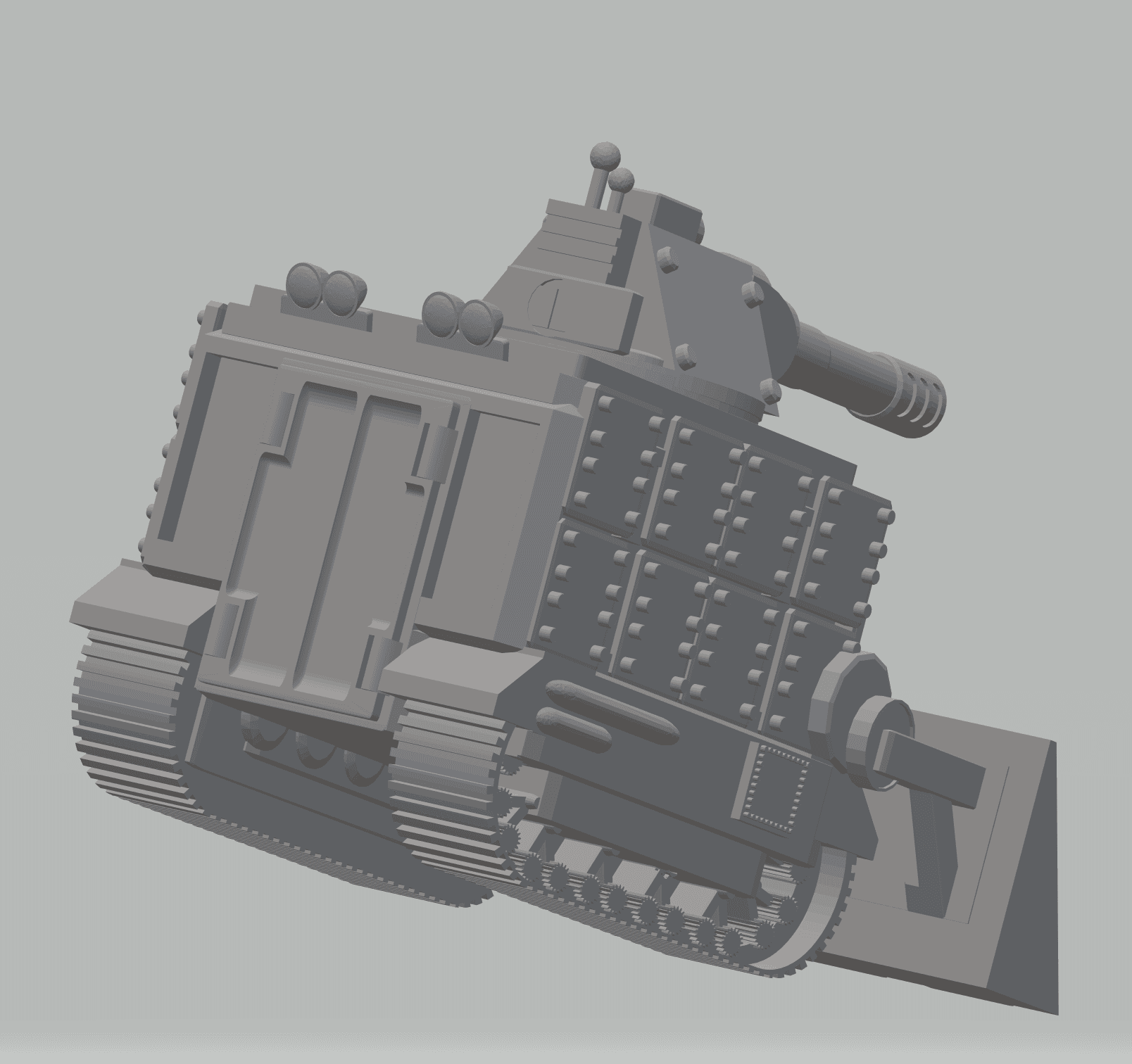 FHW: Tunnel Rats Mining Car Tank v1.2 ez print (BoD) 3d model
