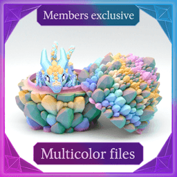 Dragon Egg No. 12 - Crystal Egg - Multicolor 3d model