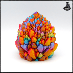 Dragon Egg No. 12 - Crystal Egg - Multicolor 3d model