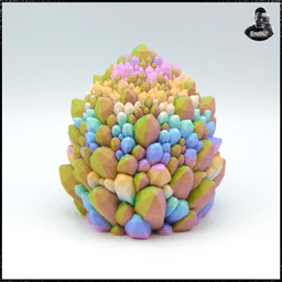 Dragon Egg No. 12 - Crystal Egg - Multicolor 3d model