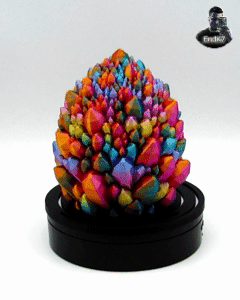 Dragon Egg No. 12 - Crystal Egg - Multicolor 3d model