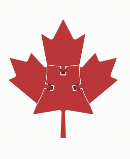 Articulated Canadian Maple Leaf 3d model