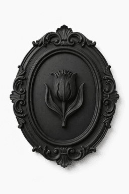 Tulip in an Ornate Oval Frame.3mf 3d model