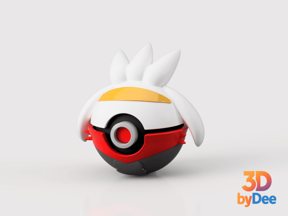 Raboot Poke Ball 3d model