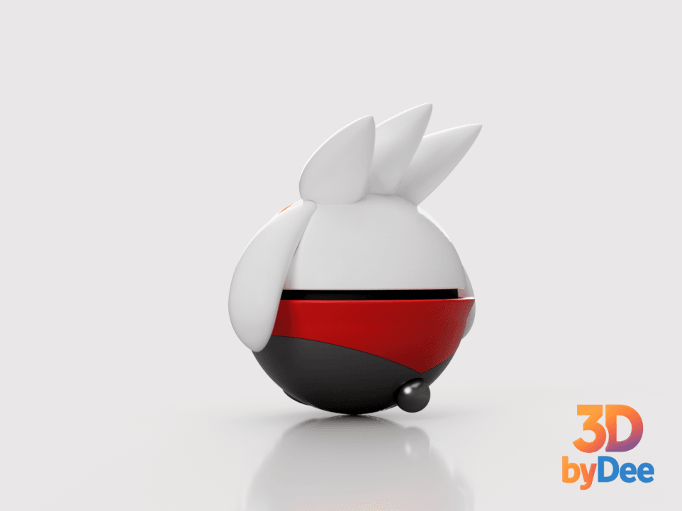 Raboot Poke Ball 3d model