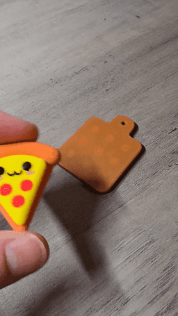 Adorable Pizza Slice - Magnetic Fidget Toy 3d model