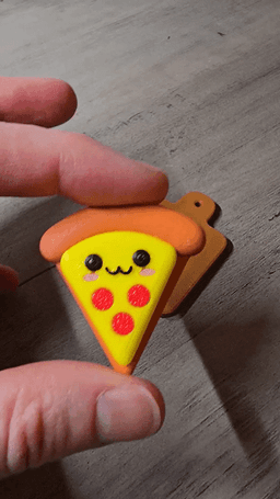 Adorable Pizza Slice - Magnetic Fidget Toy 3d model
