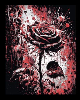 Art Piece - The Painted Rose 3d model
