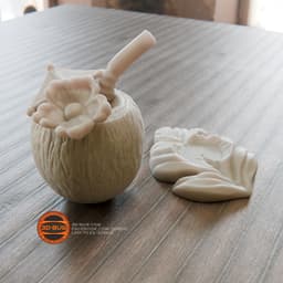 Coconut cocktail decor 3d model