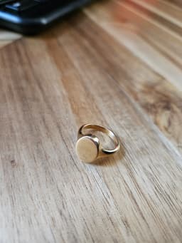 Large Oval Blank Signet Ring 3d model