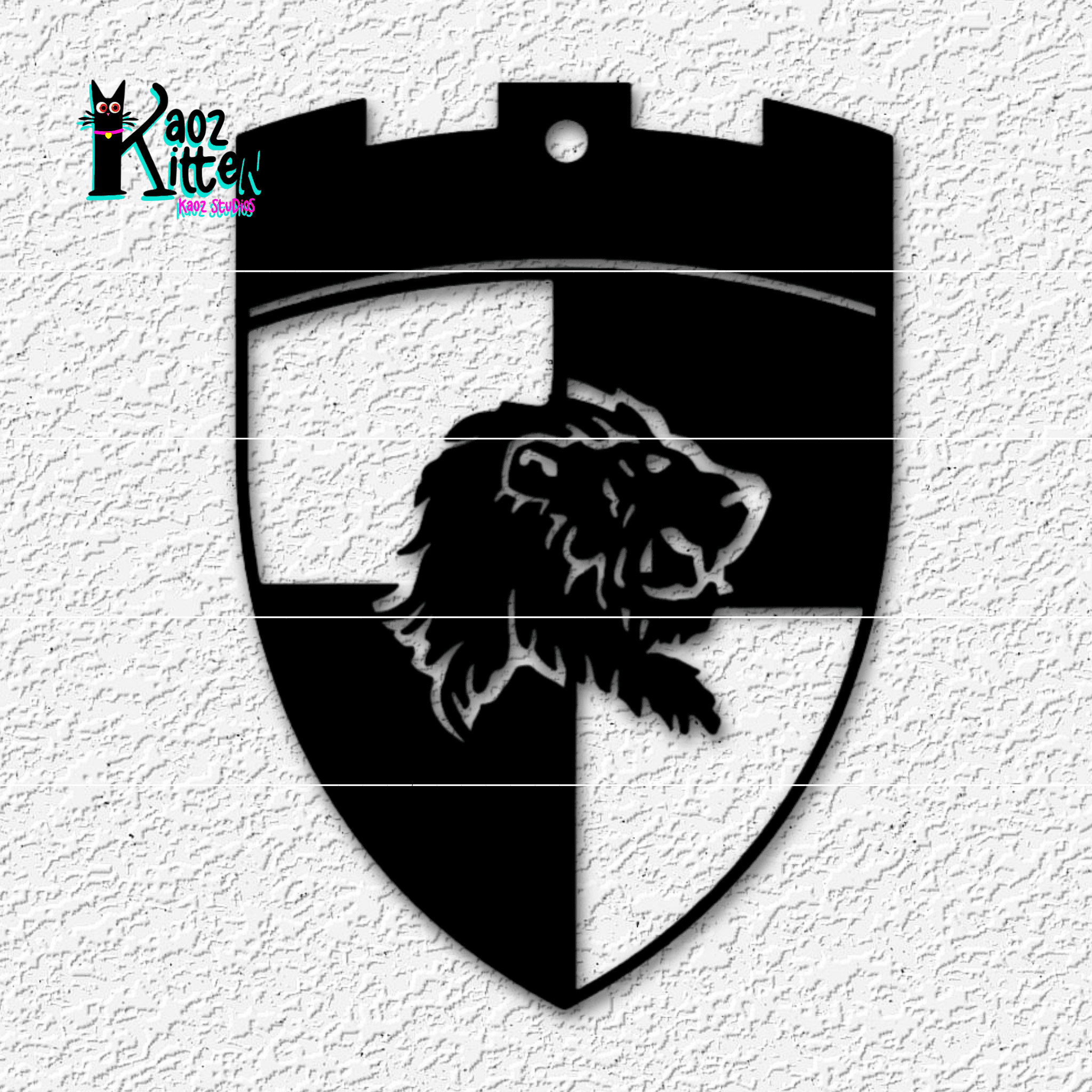 gryffindor house crest wall art harry potter fanart shield 3d model
