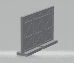 FHW: Mod Sec Industrial wall 3d model