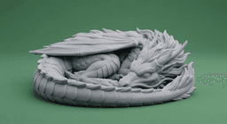 Asiatic Sleeping Dragon Series #3 3d model