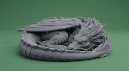 Asiatic Sleeping Dragon Series #3 3d model