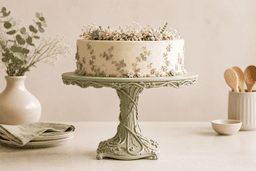 Enchanted Forest Cake Stand STL | Woodland Dessert Pedestal | Fairy Garden Cake Display | Magical Pa 3d model