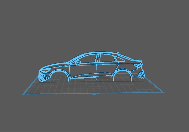 Audi - RS3 Berline Wall Art 3d model