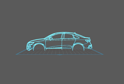 Audi - RS3 Berline Wall Art 3d model