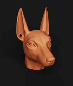 Modern Anubis Bust STL | Glasses Holder 3D Print | Egyptian Decor 3d model