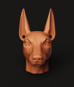 Modern Anubis Bust STL | Glasses Holder 3D Print | Egyptian Decor 3d model