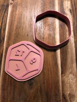 D12 Dice Cookie Cutters and Stamps 3d model