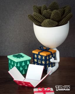 ROBERT PLANT WITH A CHRISTMAS GIFT BOX 3d model