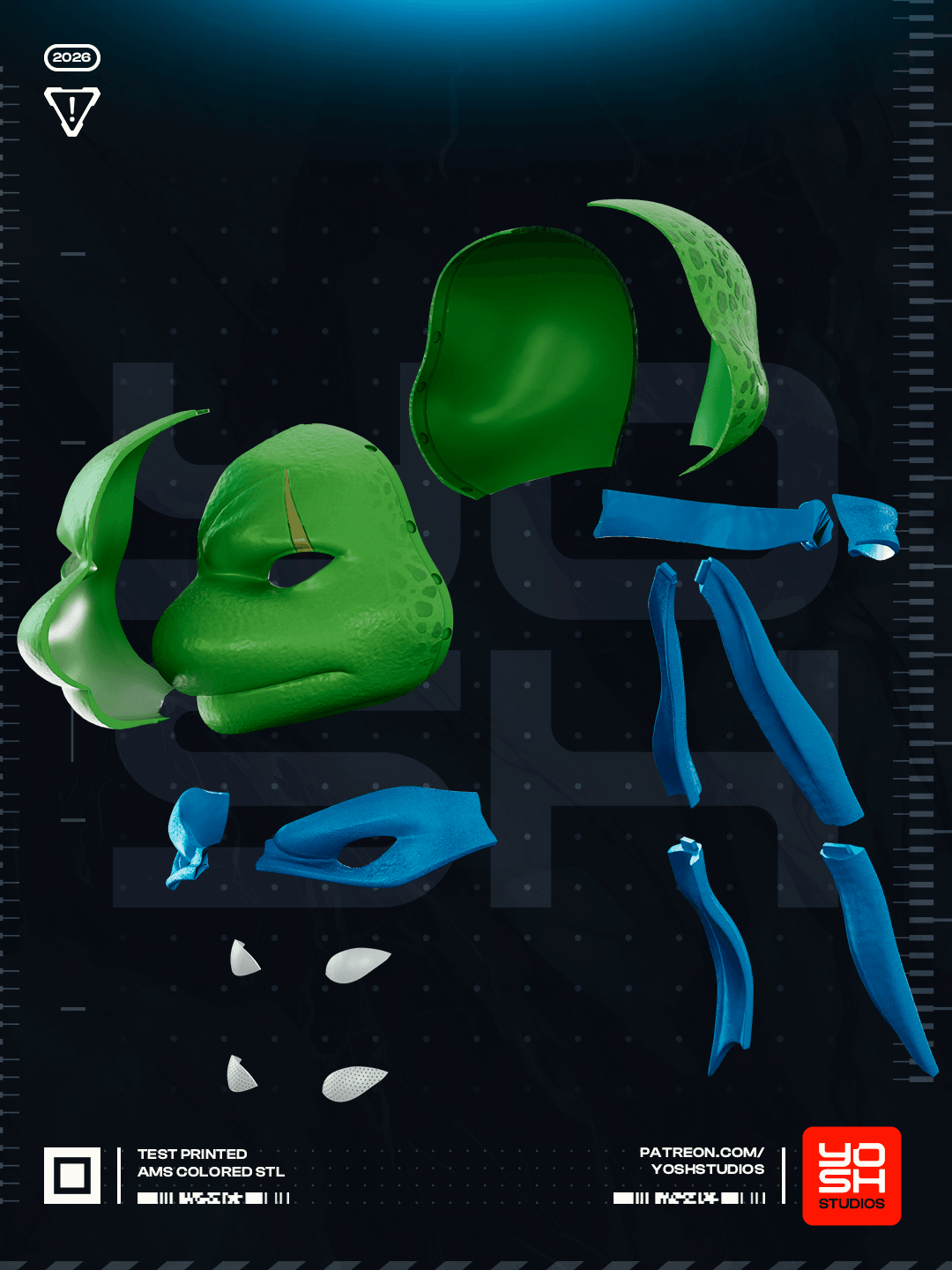 Fort Blue Turtle Helmet 3D Printer STL file 3d model
