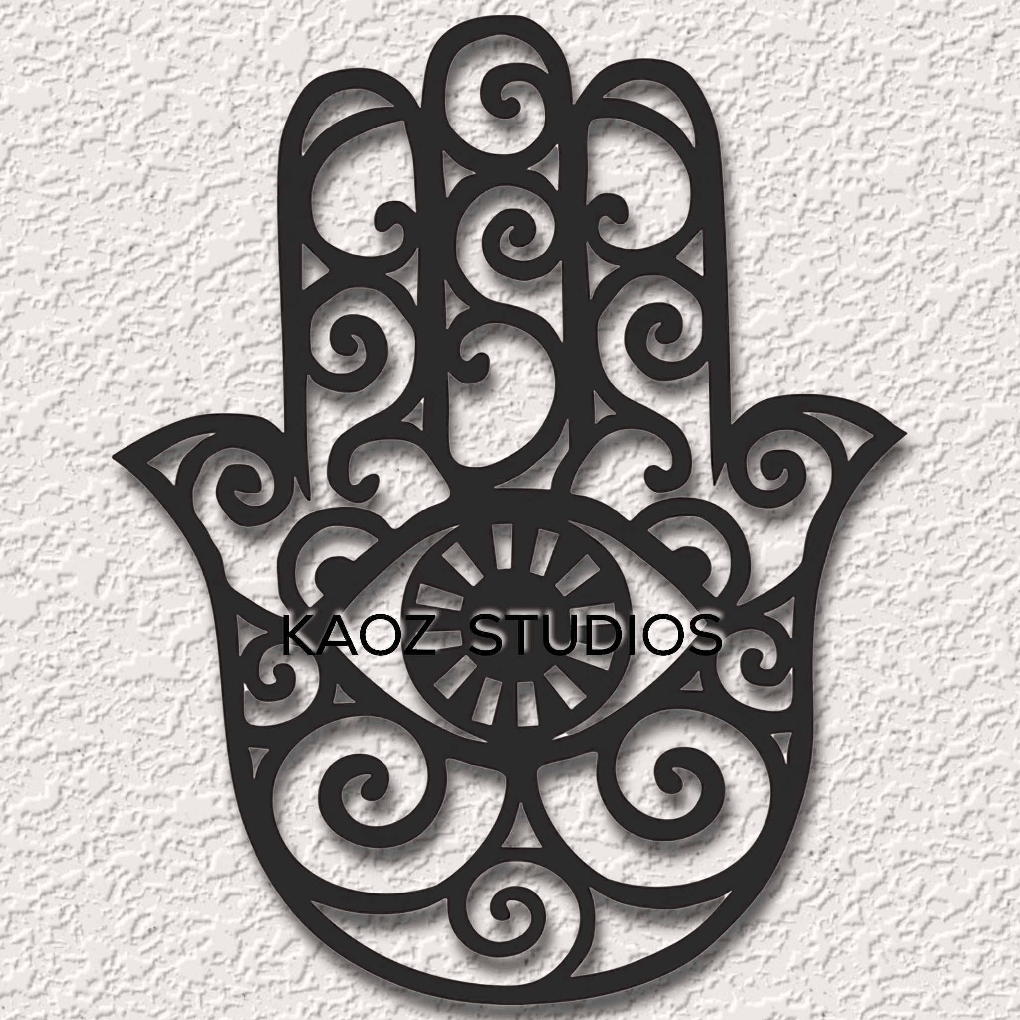 hamsa hand wall art mandala wall decor spiritual decoration all seeing eye 3d model