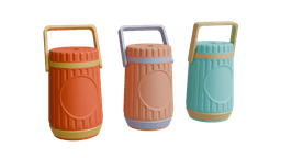 Personalized Holder for Glass Cups with Straw 3d model