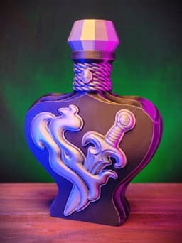 Dagger Dice Tower Potion Bottle With Storage 3d model