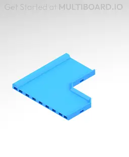 4x(4 to 2) MU - Transition Center - Modular Bolt-Locked Shelf 3d model