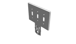 B31 - Three-Gang Single-Sided Toggle Switch Style WallPlateMate 3d model