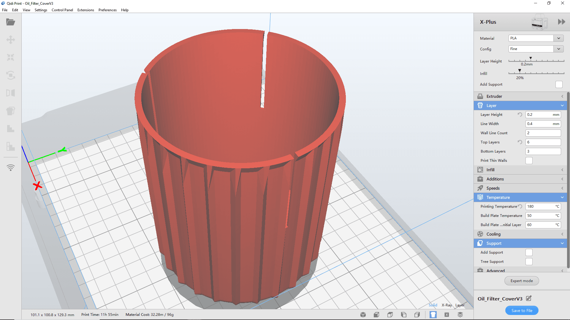 Oil Filter Case 3d model