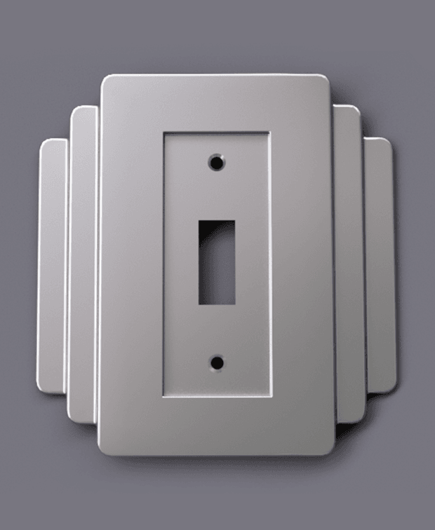 Art Deco Light Switch Plate 3d model