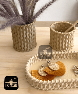 Wicker Container Set / No Supports 3d model