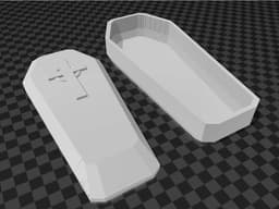 coffin - custom request / (spezialanfertigung - sarg) - dont worry - be happy!!! 3d model