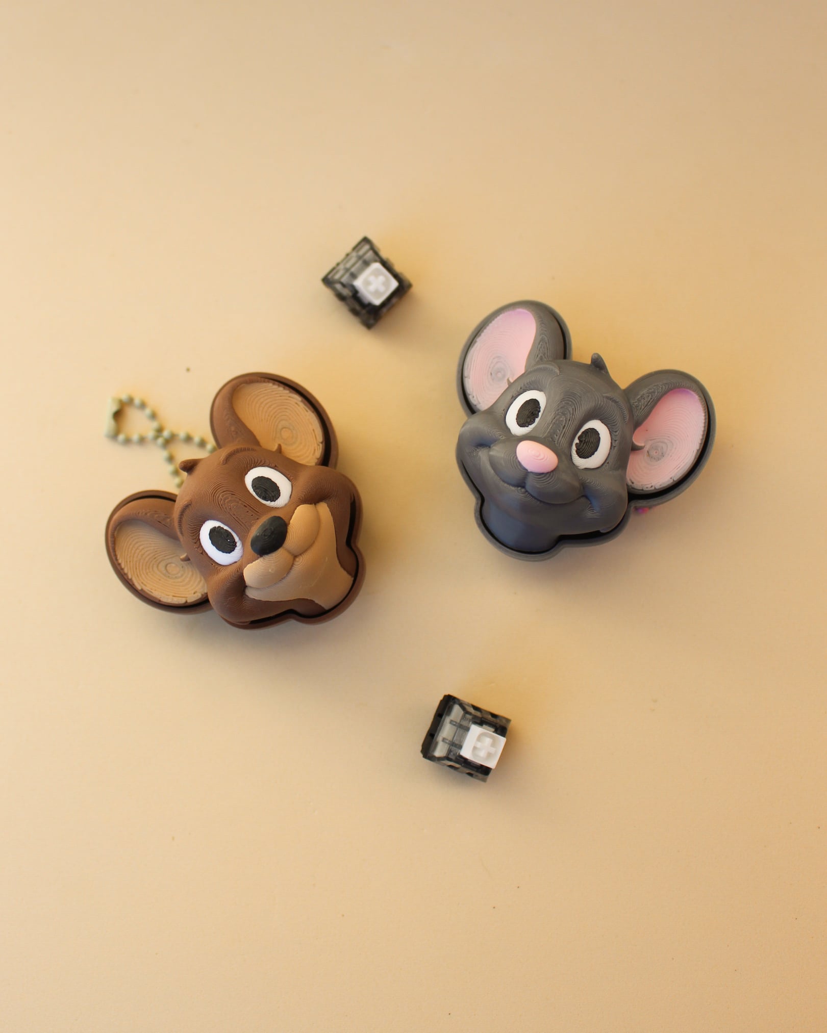 Mouse Clicker Keychain – 3D Printable Fidget Toy 3d model