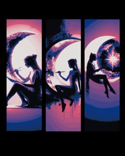 Painting the Moon Set of Bookmarks 3d model