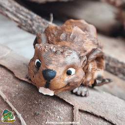 Beaver | Flexi print-in-place + Keychain | Multicolor 3d model