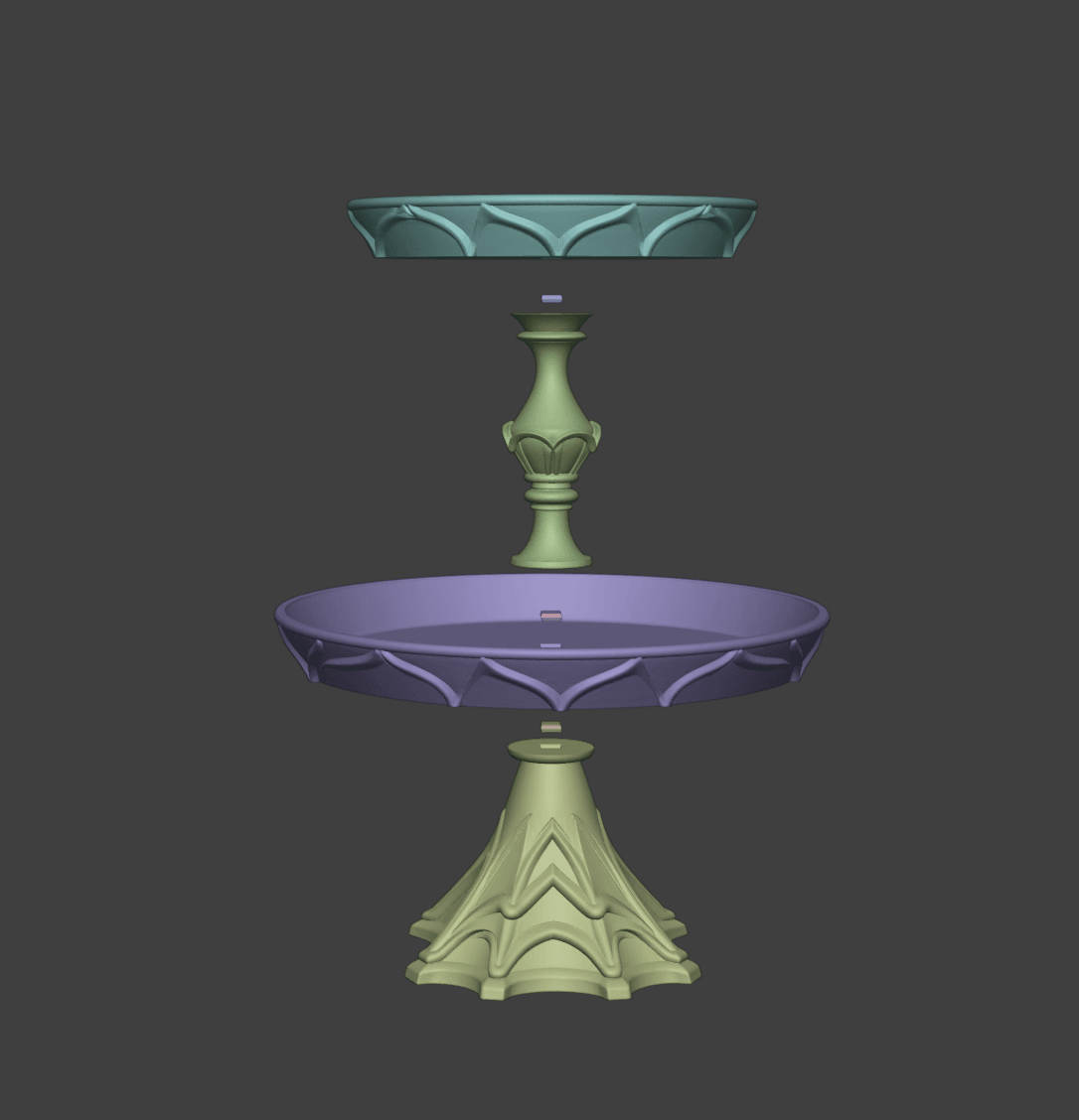 Tiered Serving Tray 3d model