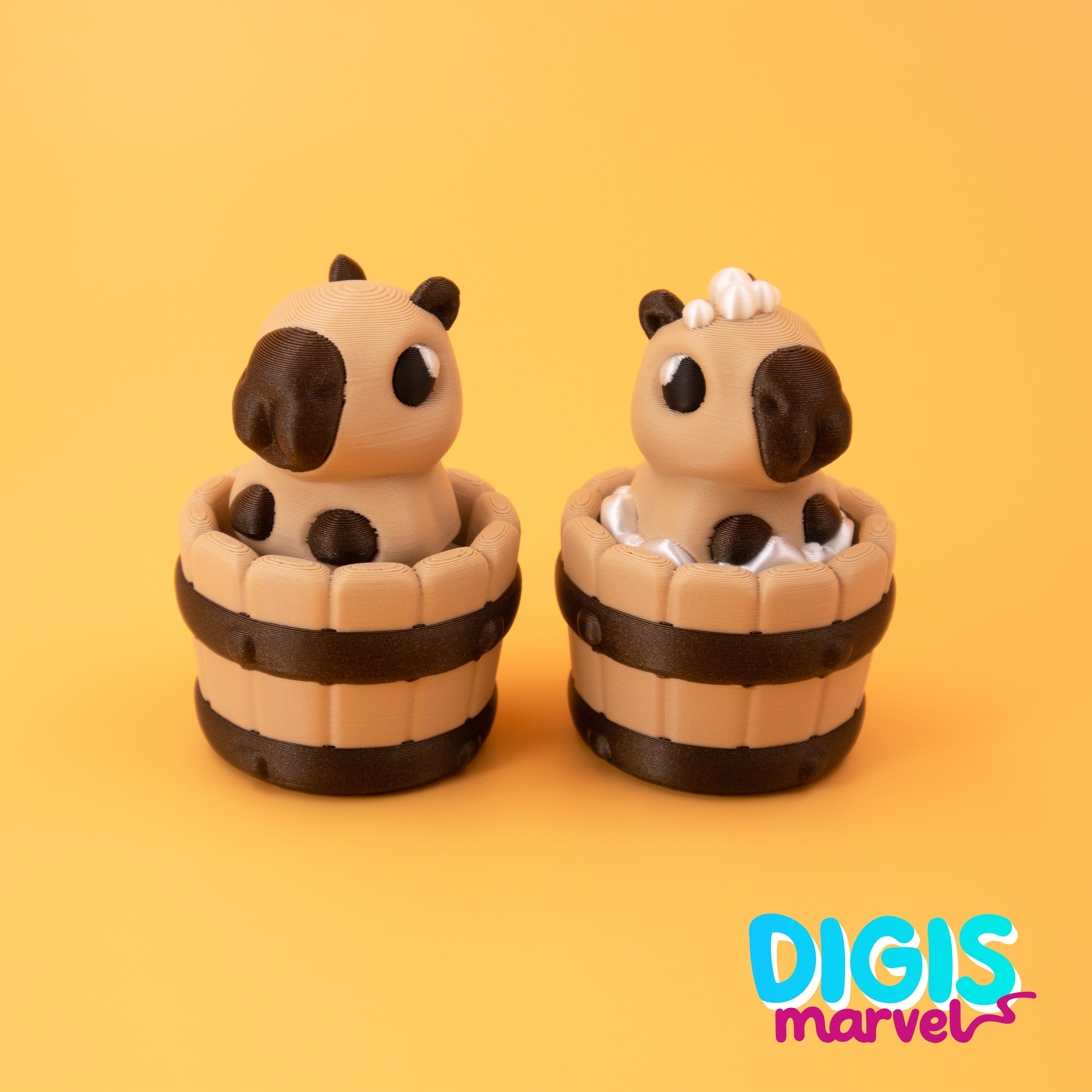 Capybara Bathtime Clicker + Keychain 3d model