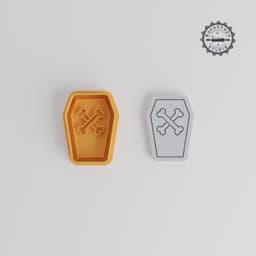 Coffin Shape Cutter & Stamp Set, Perfect for Cookies & Fondant, Halloween Party, Trick-or-Treat, 3 Sizes, 6 Pieces PRODUCT_4278 3d model